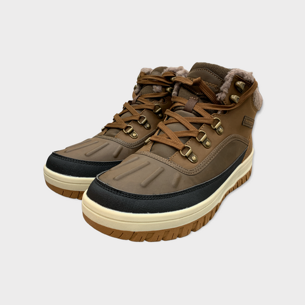 Weatherproof Slope Memory Foam Men's Sneaker Boots Knit Collar - Winter Sneaker Boots for Men