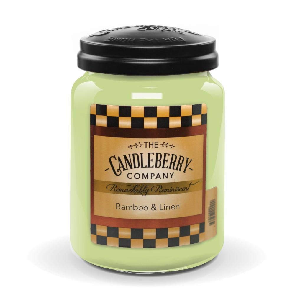 Candleberry Candles | Bamboo & Linen Candle | Best Candles on The Market | Hand Poured in The USA | Highly Scented & Long Lasting | Large Jar 26 oz.