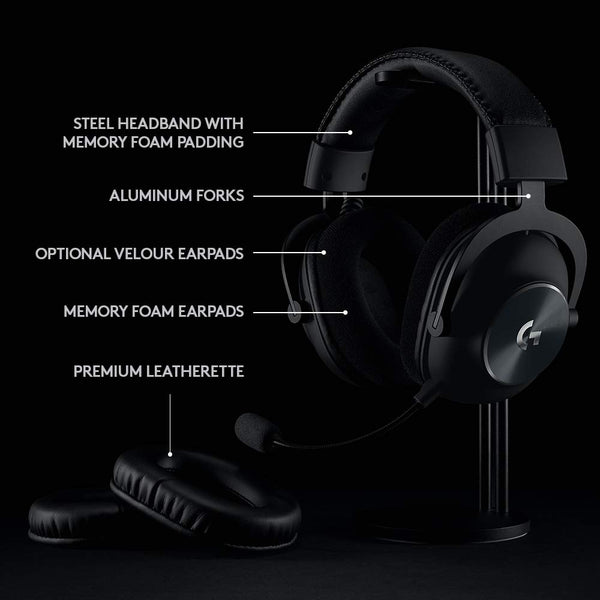 Logitech G PRO X Wireless Lightspeed Gaming Headset with Blue VO!CE Mic Filter Tech, 50 mm PRO-G Drivers, and DTS Headphone:X 2.0 Surround Sound