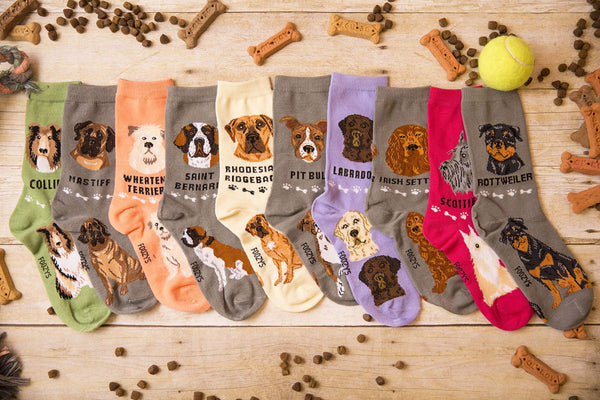 Foozys Unisex Crew Socks Canine Collection