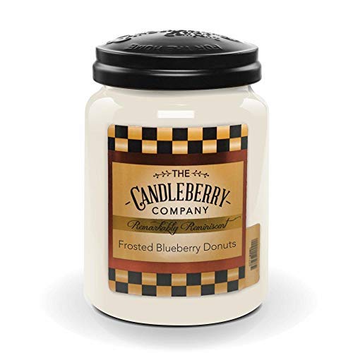 Candleberry Candles | Frosted Blueberry Donuts Candle | Best Candles on The Market | Hand Poured in The USA | Highly Scented & Long Lasting | Large Jar 26 oz
