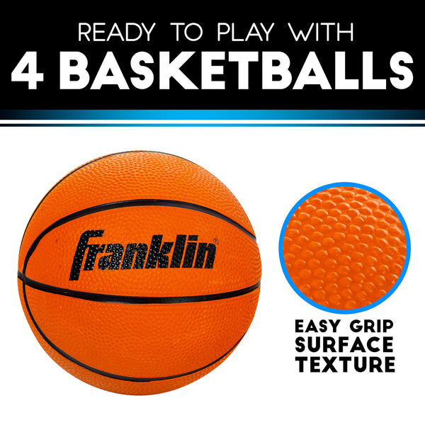 Franklin Sports Arcade Basketball Game - Dual Shot - Indoor Mini Basketball Hoop Shootout Game - (4) Mini Basketballs Included - Electronic Indoor Basketball Arcade Game for Kids + Adults
