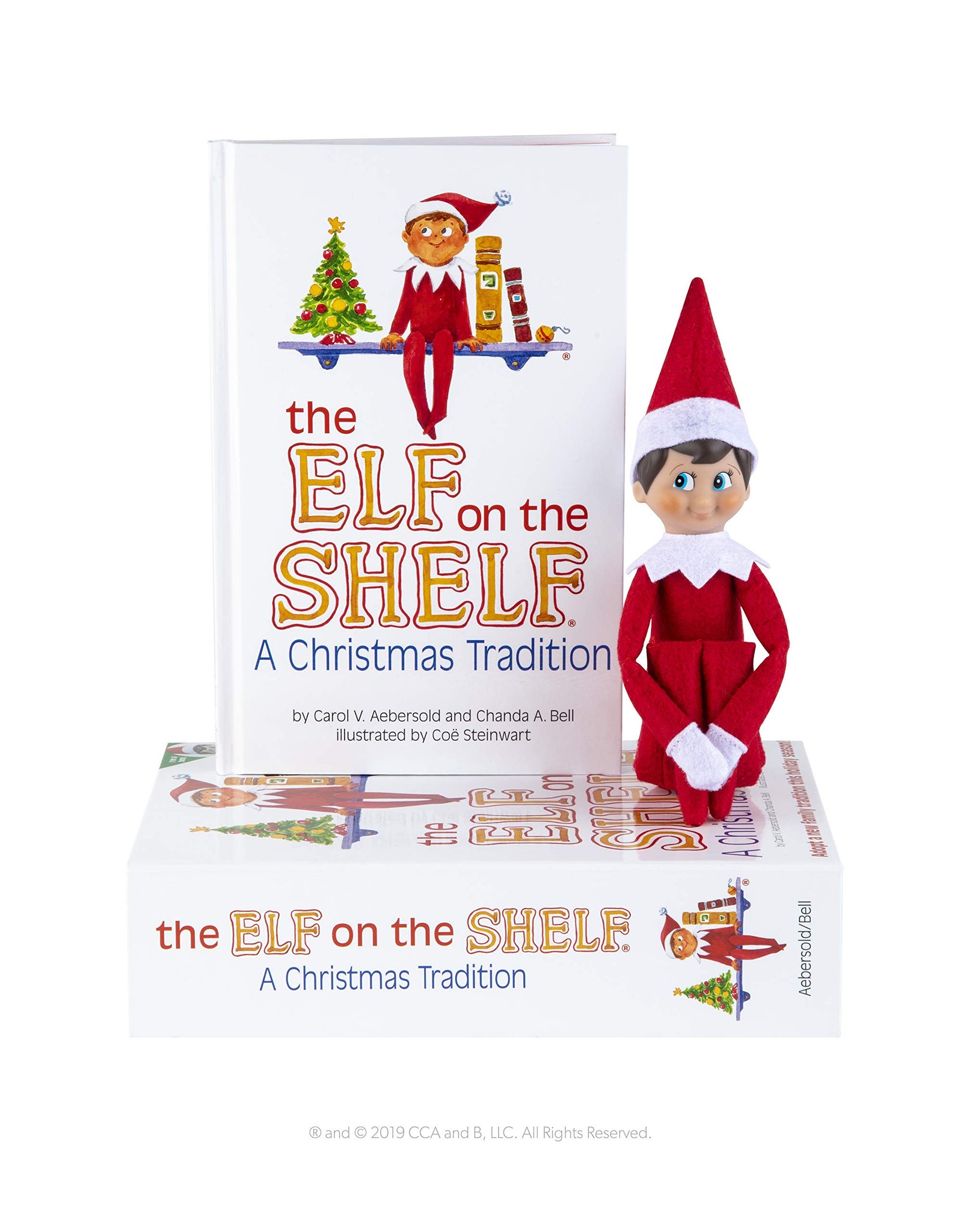 Elf on the Shelf : A Christmas Tradition Blue-Eyed Boy Light Tone Scout Elf - Elf and book included.