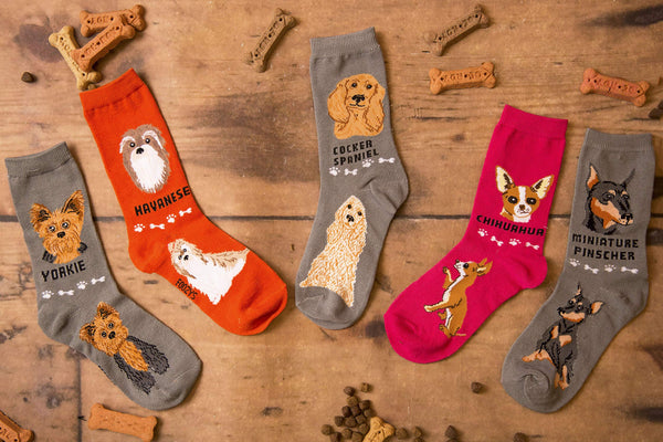 Foozys Unisex Crew Socks Canine Collection