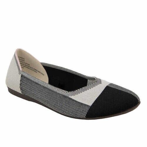Jsport Women's Ballet Flats Round Toe Walking Flats Slip On Shoes Soft Lightweight