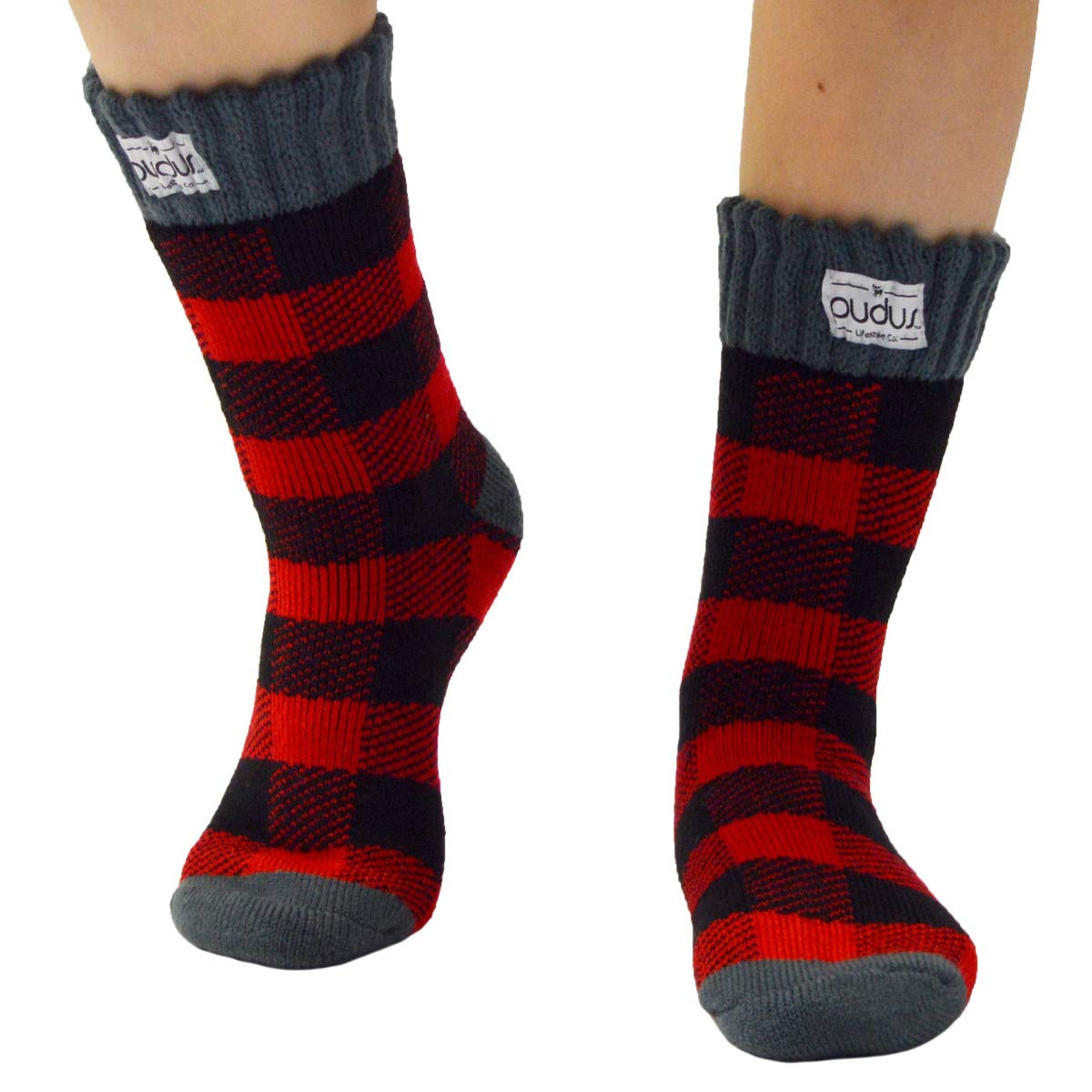 Pudus Womens Warm Short Boot Socks W 6-10 Fleece-Lined Crew-Length Winter Socks