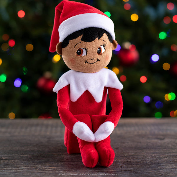 The Elf on the Shelf Plushee Pals - 17-inch Scout Elf Plush Toys - Huggable and Lovable Stuffed Brown Eyed Boy Elf Plush