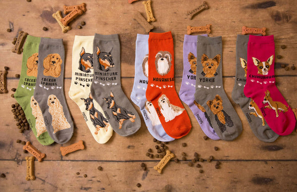 Foozys Unisex Crew Socks Canine Collection