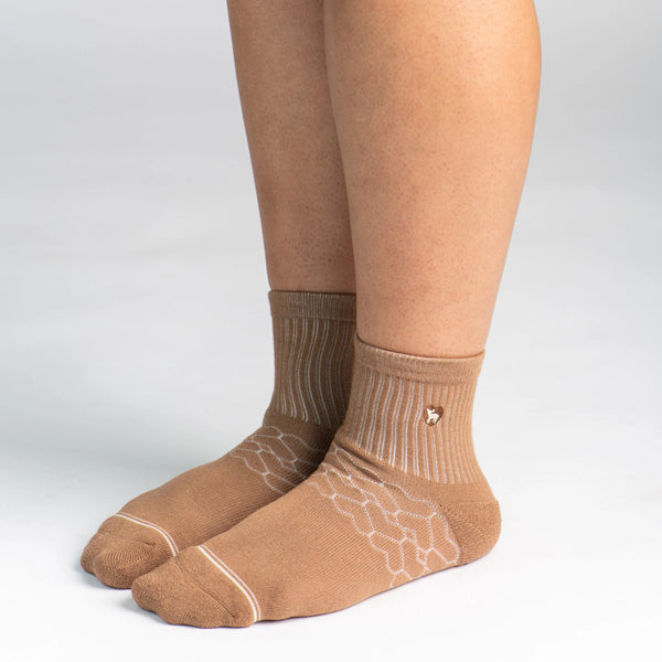 Pudus Bamboo Everyday Quarter Crew Socks | Moisture Wicking | Breathable | Extra Soft | Odor Resistant | All Day Comfort