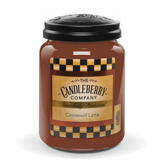 Candleberry Candles | Cinnaswirl Latte Candle | Best Candles on The Market | Hand Poured in The USA | Highly Scented & Long Lasting | Large Jar 26 oz