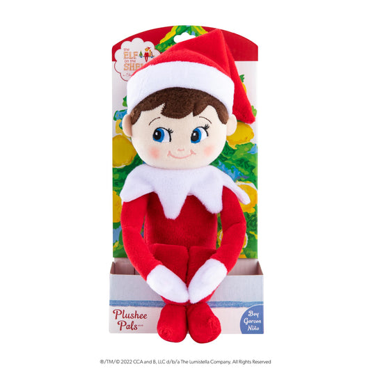 The Elf on the Shelf Plushee Pals - 17-inch The Elf on the Shelf Scout Elf Plush Toys Blue Eyed Boy- Huggable and Lovable Stuffed Elf Plush